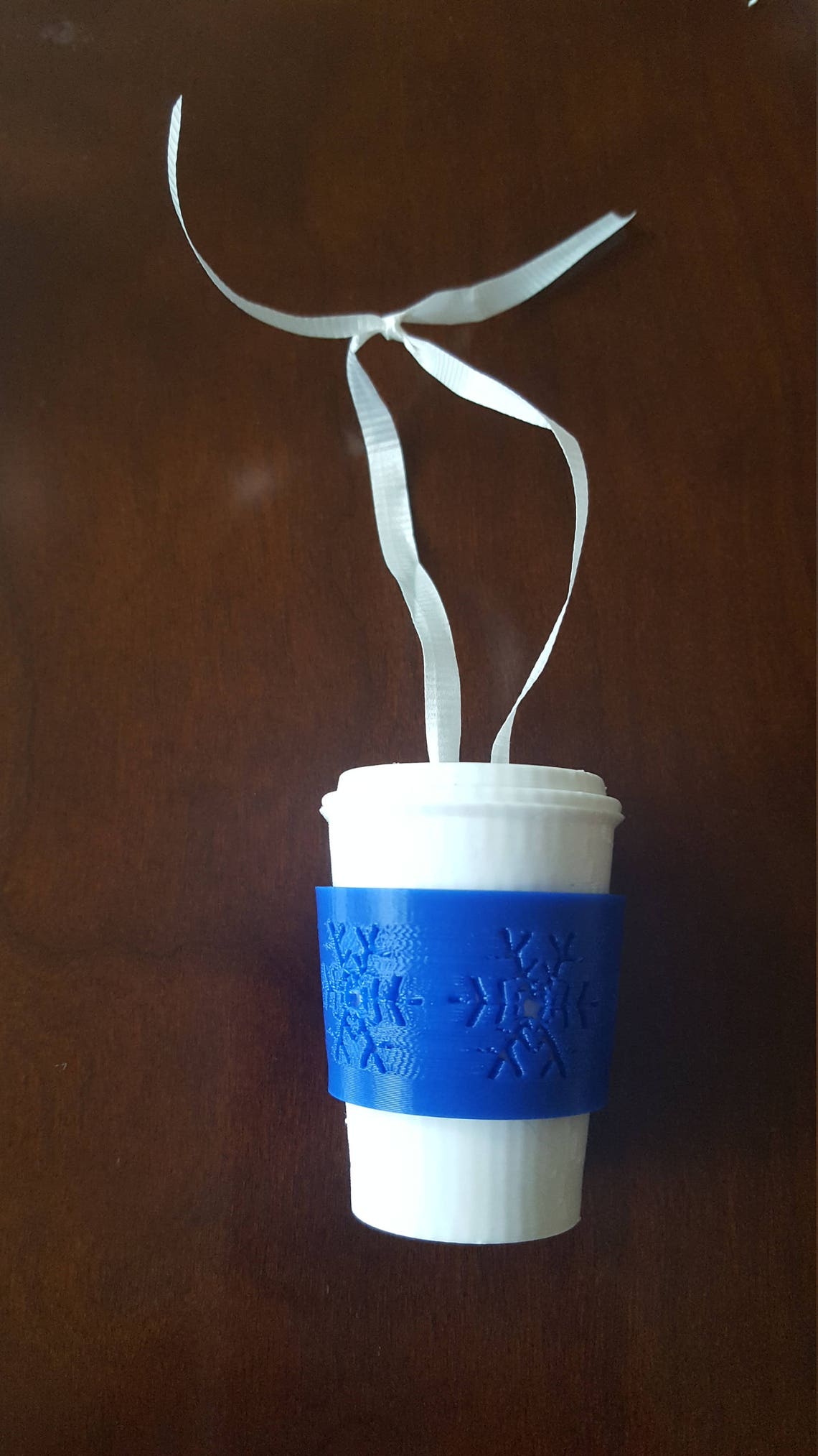 Coffee Cup Ornament With Removable Coffee Sleeve // Holiday Etsy