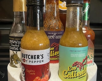 Coffee Syrup or Hot Sauce Bottle Organizer ** NOW 3 SIZES ** Bottle Display For Coffee Shops, Cafes, Food Trucks, Your Kitchen