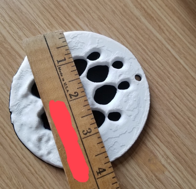 Pet Paw Print 3D Printed Reproduction // Keepsake // Dog or Cat Ornament image 5