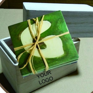 Wood Box W/4 Coasters