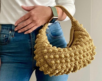 MOTIF AU CROCHET MINIMEac Sac à main en laine au crochet Sac à main au crochet pour femme, sac shopping, sac d'été, sac de plage, sac à main