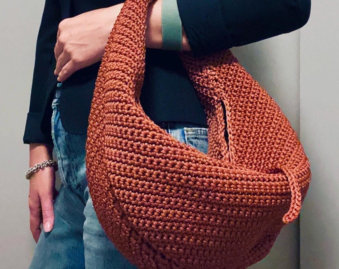 CROCHET PATTERN HOBO Bag Crochet Bag Pattern Wool Bag crochet purse  woman bag shopping bag summer bag beach bag, handbag