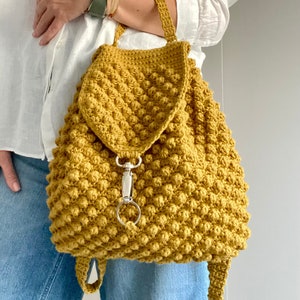 CROCHET PATTERN IRIS Back pack Bag Crochet Bag Pattern Raffia Bag crochet purse  woman bag shopping bag summer bag beach bag, handbag