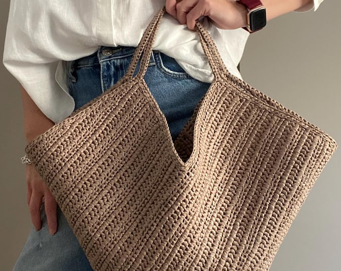 CROCHET PATTERN MIRA Bag Crochet Bag Pattern Wool Bag crochet purse  woman bag shopping bag summer bag beach bag, handbag Raffia Bag