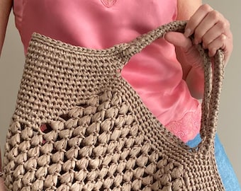 CROCHET PATTERN Valencia Bag Crochet Bag Tote Pattern crochet purse  woman bag, shopping bag, summer bag beach bag, handbag