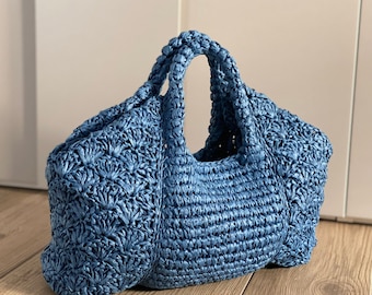 CROCHET PATTERN SKY Bag Crochet Bag Pattern Raffia Bag crochet purse  woman bag shopping bag summer bag beach bag, handbag