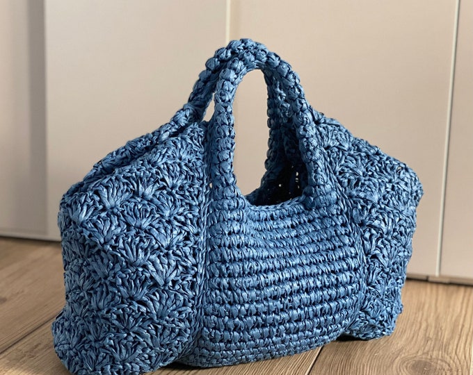 CROCHET PATTERN SKY Bag Crochet Bag Pattern Raffia Bag crochet purse  woman bag shopping bag summer bag beach bag, handbag