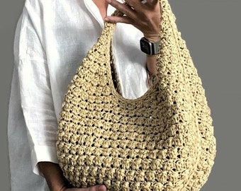 CROCHET PATTERN Ronda Bag Crochet Bag Pattern Wool Bag crochet purse  woman bag shopping bag summer bag beach bag, handbag Raffia Bag