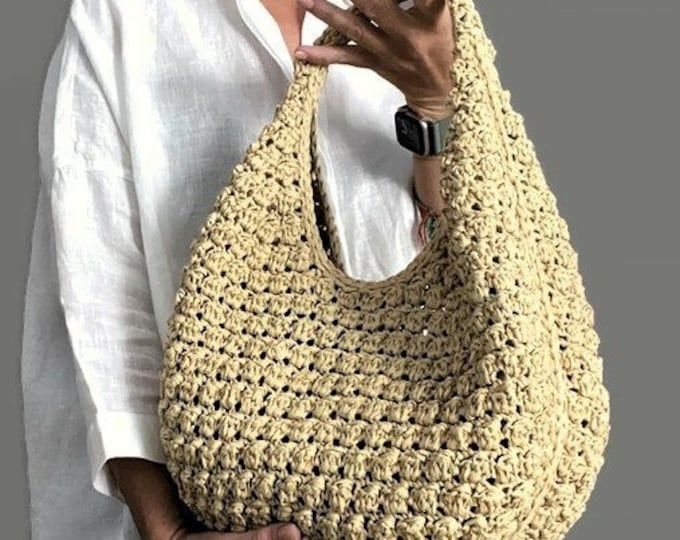 CROCHET PATTERN Ronda Bag Crochet Bag Pattern Wool Bag crochet purse  woman bag shopping bag summer bag beach bag, handbag Raffia Bag