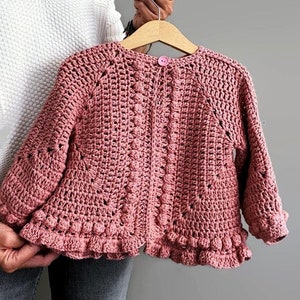 CROCHET PATTERN Crochet Baby, Child Granny Square Sweater, Jacket, Baby Pullover, Easy crochet image 2