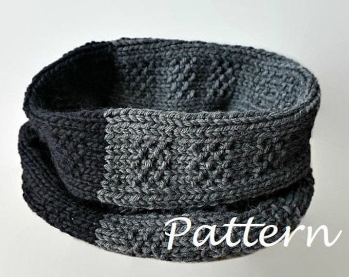 KNITTING PATTERN Seamless Knit Infinity Scarf Pattern Cowl Scarf Pattern Scarf Loop Eternity Scarf Crochet Pattern Knit Scarves Pattern