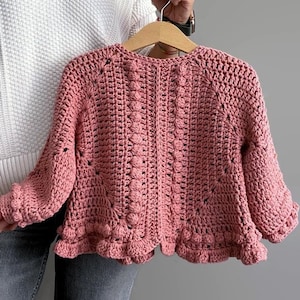 MODELLO ALL'UNCINETTO Bambino all'uncinetto, maglione quadrato della nonna per bambina, giacca, pullover per bambino, uncinetto facile