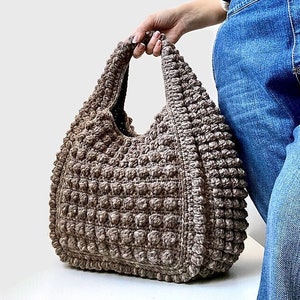 MOTIF AU CROCHET Sac Ferrara au crochet, Sac fourre-tout au crochet, sac pour femme au crochet, sac shopping, sac d'été, sac de plage, sac à main