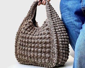 MOTIF AU CROCHET Sac Ferrara au crochet, Sac fourre-tout au crochet, sac pour femme au crochet, sac shopping, sac d'été, sac de plage, sac à main