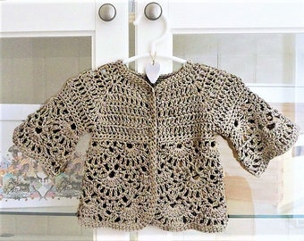 crochet baby girl jacket