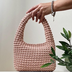 HÄKELANLEITUNG AMELIA Tasche Häkeltasche Häkeltasche Muster Gehäkelte Handtasche Frauentasche Einkaufstasche Sommertasche Strandtasche , Handtasche T-Shirt garn Tasche