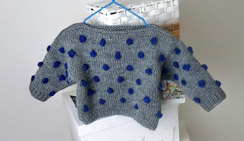 Arrival Spring and Autumn Baby Kids Unisex Dots Pattern Knitted Pullover Sweater