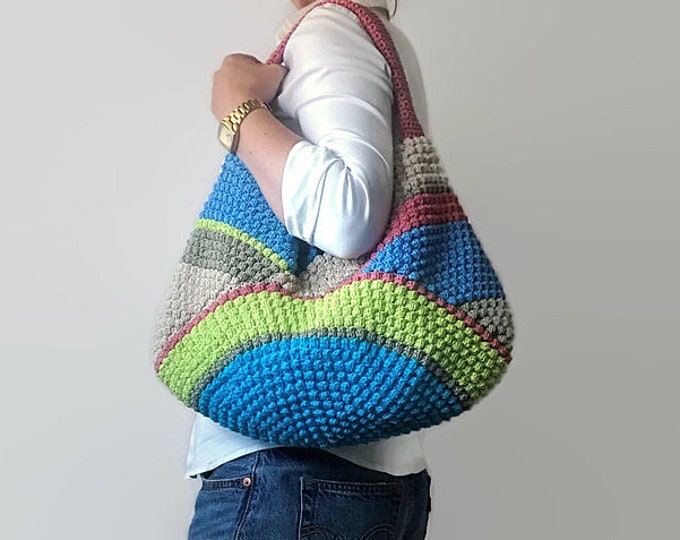 CROCHET PATTERN Crochet Bag Pattern Tote Pattern crochet purse  woman bag, shopping bag, summer bag beach bag, handbag, crochet shoulder bag