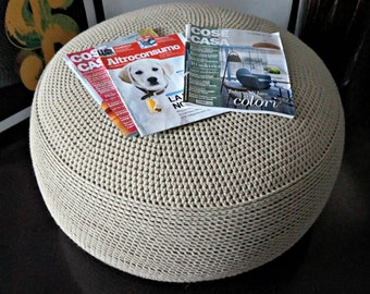 HÄKELANLEITUNG DIY Anleitung großer Häkel-Pouf Poof, Ottomane, Fußhocker, Wohndeko, Kissen, Sitzsack, Bodenkissen (Häkelanleitung)