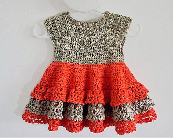 Crochet PATTERN Baby Dress Pattern Crochet Girl Dress Pattern Baby Girl Clothes Crochet Baby Dress PATTERN PDF (sizes up to 8 years)