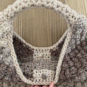 MOTIF AU CROCHET Sac ronda Sac au crochet Sac en laine au crochet Sac à main au crochet pour femme, sac shopping, sac d'été, sac de plage, sac à main en raphia image 10