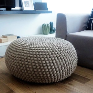 CROCHET PATTERN Bobbles Pouf Video Tutorial Diy Tutorial Crochet Pouf Poof, Ottoman, Footstool, Home Decor, Pillow, Bean Bag, Floor cushion image 5