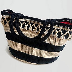 MOTIF DE CROCHET Sac fourre-tout au crochet pour femme, sac à main au crochet, sac shopping, sac d'été, sac de plage, sac à main, sac à bandoulière au crochet