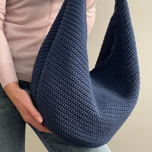 CROCHET PATTERN MAXIHOBO Bag Crochet Bag Pattern Wool Bag crochet purse woman bag shopping bag summer bag beach bag, handbag image 3