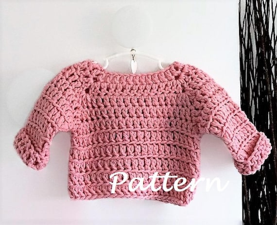 Crochet baby deals sweater pattern