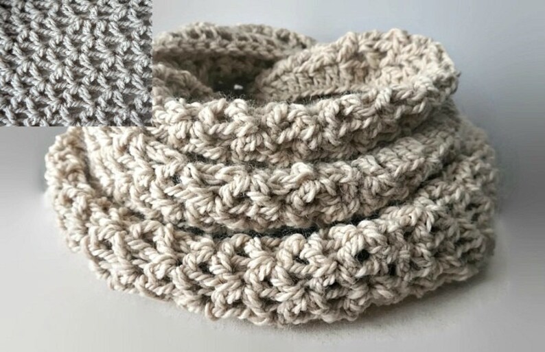 4 PDF Patterns Knit Infinity Scarf Pattern Eternity Scarf Knitting Pattern Knitting Scarves Pattern Crochet Infinity Scarf Pattern zdjęcie 3
