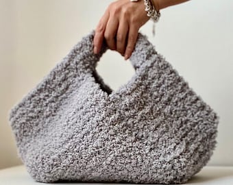 CROCHET PATTERN NUVOLA Bag Crochet Bag Pattern Tote Pattern crochet purse  woman bag, shopping bag, handbag, fur