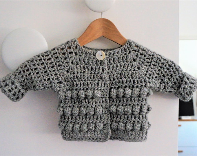 CROCHET PATTERN  Cardigan | Baby, Infant, Toddler crochet top diy pattern | vintage, modern, simple winter sweater | Baby girl, baby boy