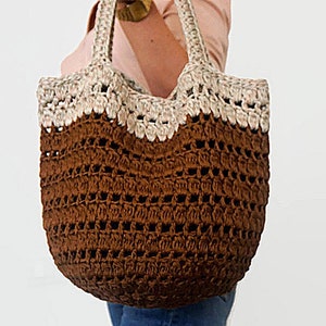 HÄKELANLEITUNG Schultertasche Häkelmuster Schultertasche, Einkaufstasche, Sommertasche, Strandtasche, Handtasche, Häkelanleitung