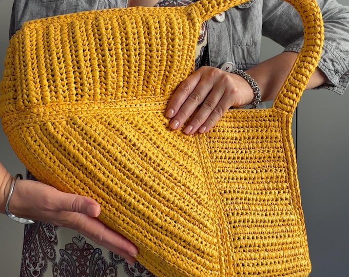 CROCHET PATTERN HELIOS Bag Crochet Bag Pattern Wool Bag crochet purse  woman bag shopping bag summer bag beach bag, handbag Raffia Bag