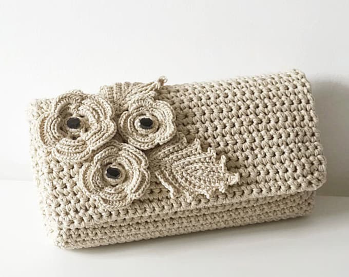 CROCHET PATTERN Crochet Bag Pattern crochet purse pochette pattern woman bag, evening bag, summer bag, handbag, crochet bag, clutch