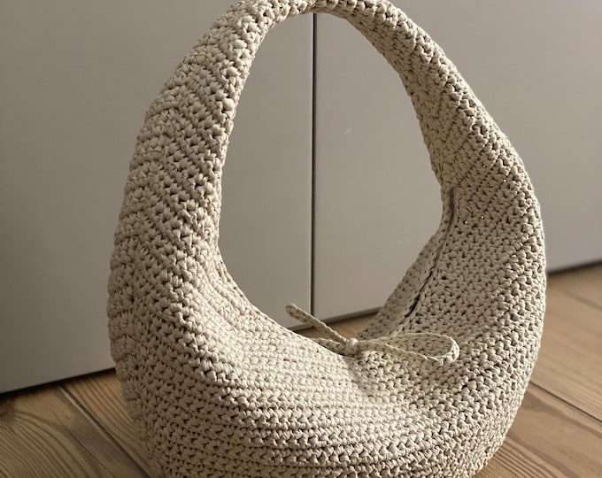 CROCHET PATTERN HOBO Bag Crochet Bag Pattern Wool Bag crochet purse  woman bag shopping bag summer bag beach bag, handbag
