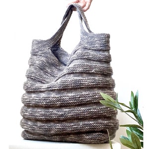 STRICKANLEITUNG Aprilia Tasche Strickmuster Tasche Strickmuster Einkaufstasche, Markttasche, Handtasche, gestrickte Umhängetasche
