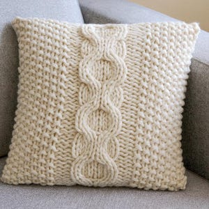 KNITTING PATTERN, Chunky Cabled Pillow Pattern, Knitting Pillow Pattern, Pillow Cover Pattern, Knitting, Pattern, Pillow Pattern, Patterns