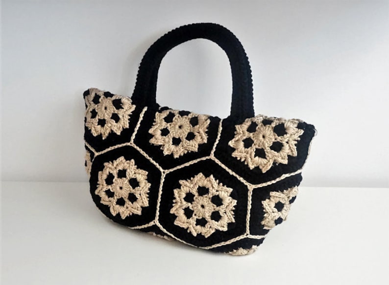 CROCHET PATTERN Crochet Bag Pattern Tote Pattern crochet purse woman bag, shopping bag, handbag, crochet shoulder bag, market bag image 3