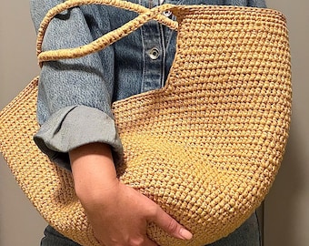 PADRÃO DE CROCHÊ SOL Bolsa de Crochê Padrão de Bolsa de Lã Bolsa de crochê Bolsa feminina Bolsa de compras Bolsa de verão Bolsa de praia Bolsa de mão Bolsa de ráfia