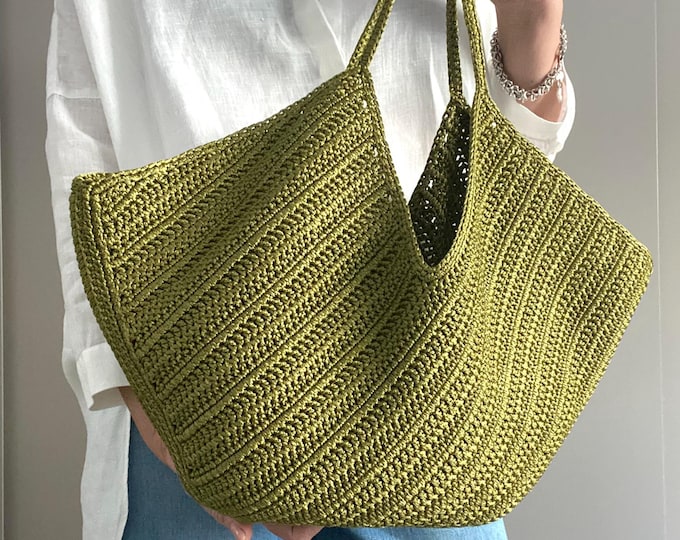 CROCHET PATTERN MIRA Bag Crochet Bag Pattern Wool Bag crochet purse  woman bag shopping bag summer bag beach bag, handbag Raffia Bag