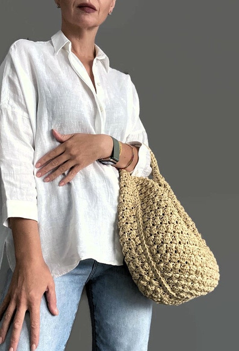 CROCHET PATTERN Ronda Bag Crochet Bag Pattern Wool Bag crochet purse woman bag shopping bag summer bag beach bag, handbag image 10