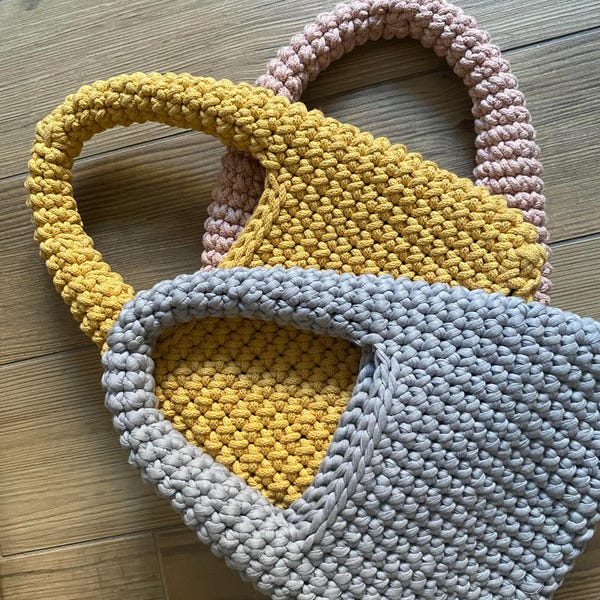 PATRÓN DE GANCHILLO AMELIA Bolso Patrón de bolso de ganchillo Bolso de lana Bolso de crochet Bolso de mujer Bolso de compras Bolso de verano Bolso de playa Bolso de lana de camiseta