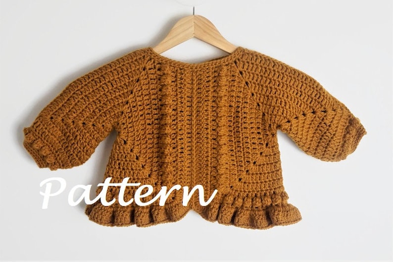 CROCHET PATTERN Crochet Baby, Child Granny Square Sweater, Jacket, Baby Pullover, Easy crochet image 5