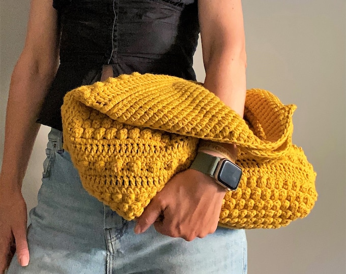 CROCHET PATTERN SANDY in Paris Crochet Bag Pattern Raffia Bag crochet purse  woman bag shopping bag summer bag beach bag, handbag