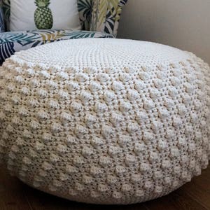 CROCHET PATTERN Diy Tutorial XL Large Crochet Pouf Poof, Ottoman, Footstool, Home Decor, Pillow, Bean Bag, Floor cushion (Crochet Pattern)