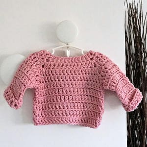 CROCHET PATTERN Crochet Baby Sweater Baby Pullover Easy - Etsy