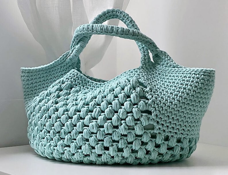 4 CROCHET PATTERNS Crochet Bag Pattern Tote Pattern crochet purse woman bag, shopping bag, summer bag handbag crochet shoulder bag image 4