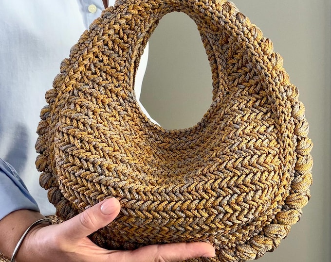 CROCHET PATTERN Mini SEVILLE Bag Crochet Bag Pattern Wool Bag crochet purse  woman bag shopping bag summer bag beach bag, handbag Raffia Bag