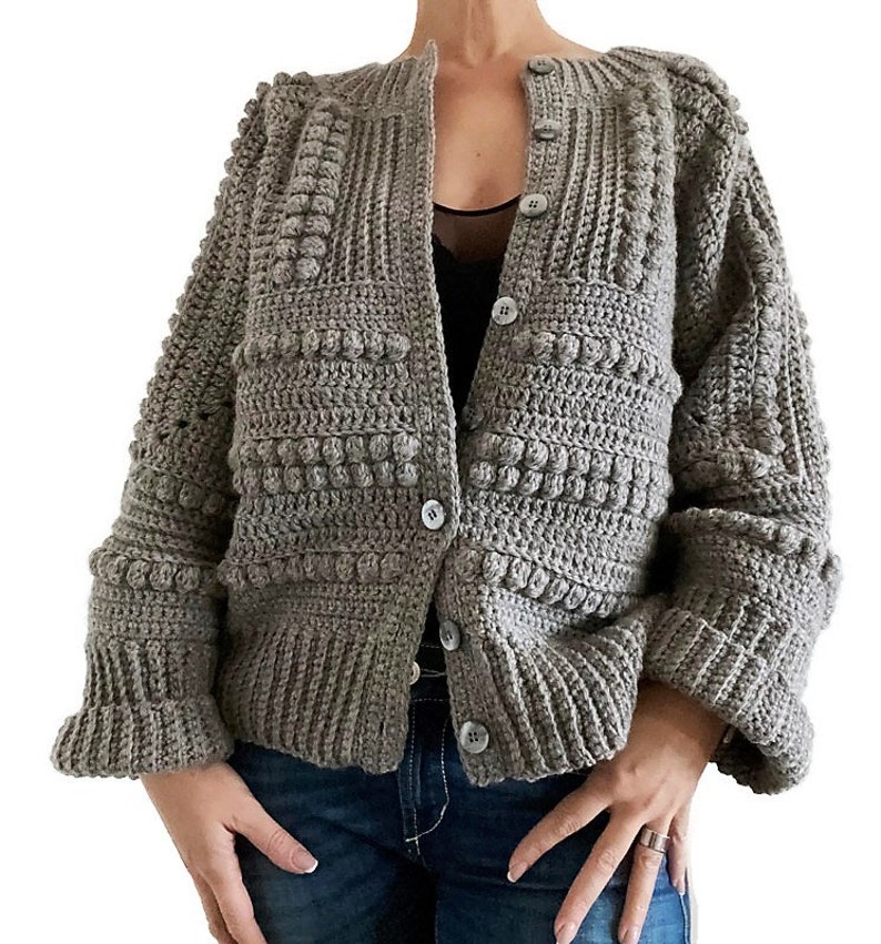 CROCHET PATTERN AMBRE Pull Cardigan Adulte Crochet , Femmes Grand-mère Carré Veste Crochet Pull Crochet Tutoriel Crochet Facile image 6